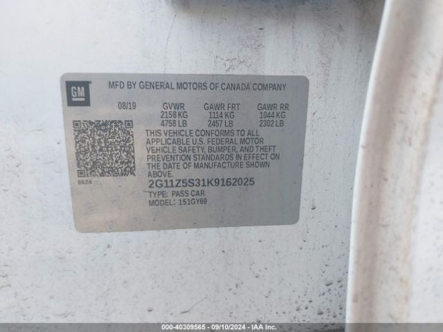 2G11Z5S31K9162025 Chevrolet IMPALA LT