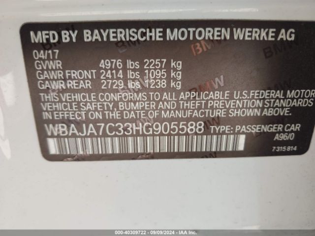 WBAJA7C33HG905588 BMW 530i Xdrive