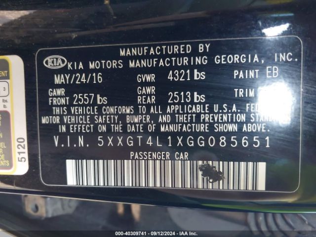 5XXGT4L1XGG085651 KIA Optima Lx Turbo