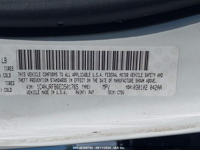 1C4NJRFB6ED501765 Jeep Patriot Latitude