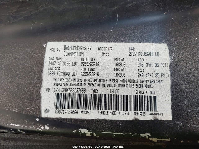 2006 MITSUBISHI RAIDER 1Z7HC28K56S537668 Photo 8