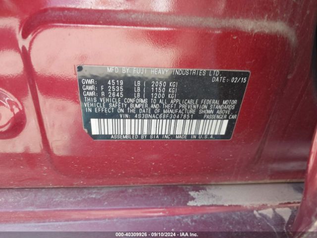 4S3BNAC68F3047851 Subaru Legacy 2.5i Premium