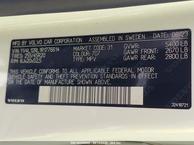 YV4L12RL1R1776614 Volvo Xc60 B5 Plus Dark Theme