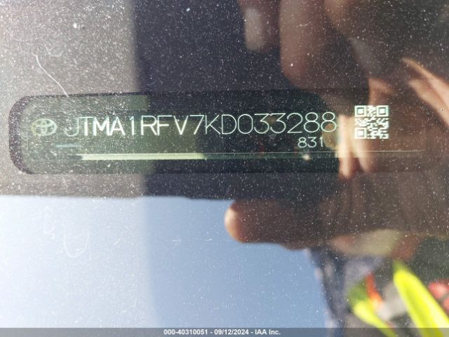JTMA1RFV7KD033288 Toyota Rav4 Xle Premium
