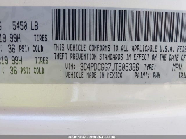 3C4PDCGG7JT505366 Dodge Journey Crossroad