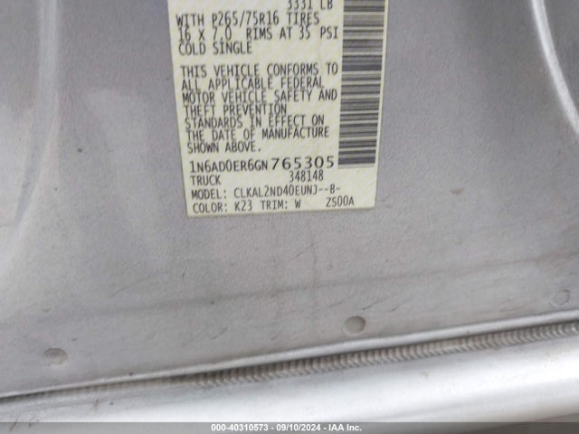 Nissan Frontier Desert Runner 2016 1N6AD0ER6GN765305 Image 9