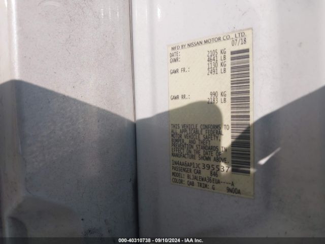 1N4AA6AP1JC395537 Nissan Maxima 3.5 Sl