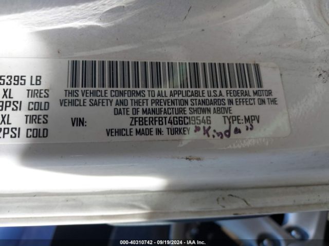ZFBERFBT4G6C19546 RAM Promaster City Tradesman Slt