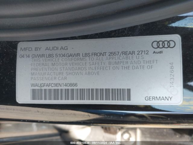 WAUGFAFC9EN140866 Audi A6 2.0t Premium