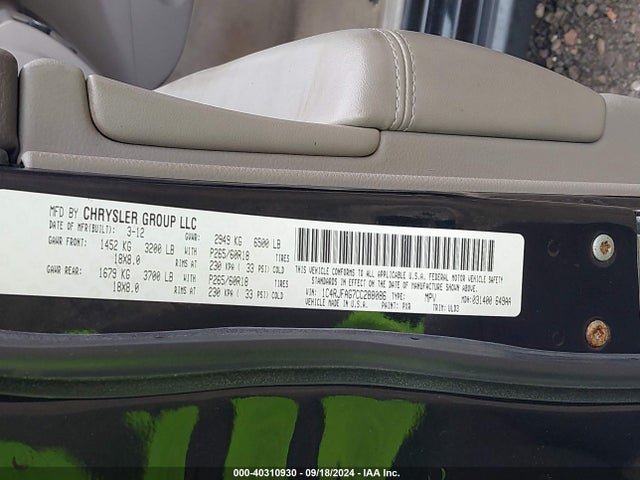 Aukcja sprzedaży 2012 Jeep Grand Cherokee Laredo, vin: 1C4RJFAG7CC288086, numer aukcji: 40310930