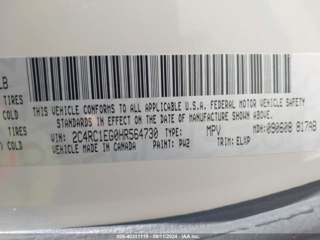 2C4RC1EG0HR564730 Chrysler Pacifica Touring-l Plus