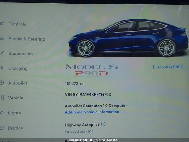 5YJSA1E48FF114703 Tesla Model S 85d/p85d