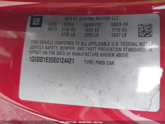 1G6DD1E35E0124421 Cadillac Cts Premium