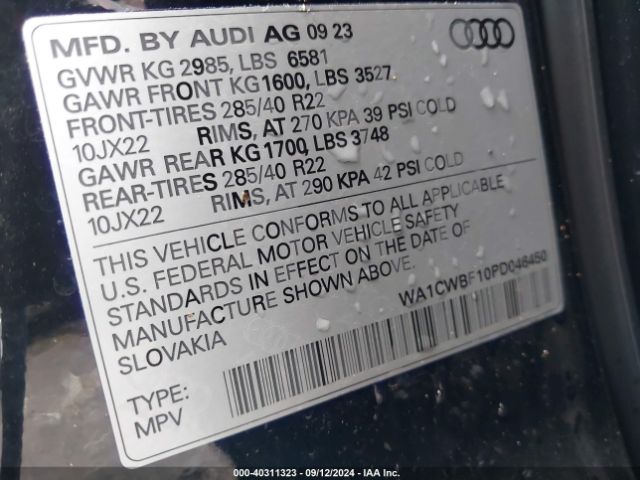 2023 AUDI SQ8 WA1CWBF10PD046450 Photo 8