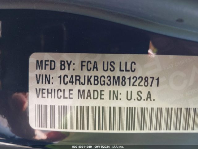 1C4RJKBG3M8122871 Jeep Grand Cherokee L Limited 4x4