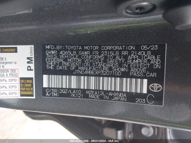 JTNC4MBEXP3207100 Toyota Corolla Xse