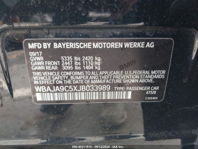 WBAJA9C5XJB033989 BMW 530e Iperformance
