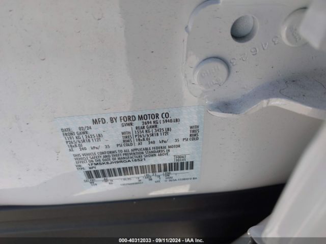 1FMSK8JH9RJA18521 Ford Explorer Timberline