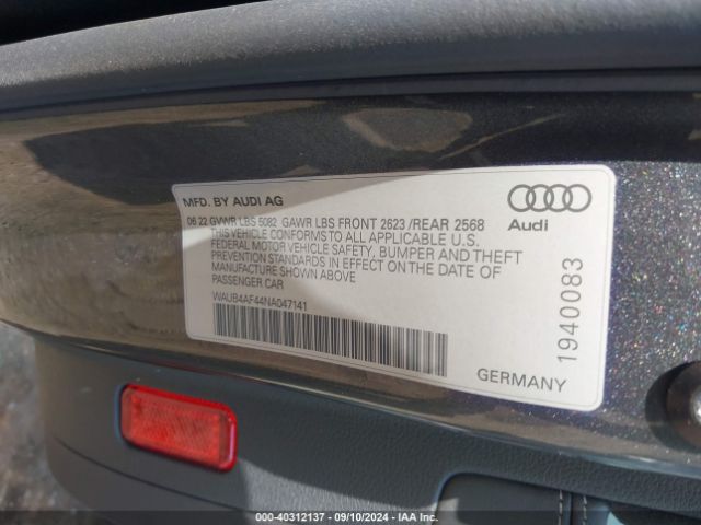 2022 AUDI S4 WAUB4AF44NA047141 Photo 8