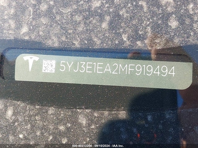 2021 TESLA MODEL 3 5YJ3E1EA2MF919494 Photo 8