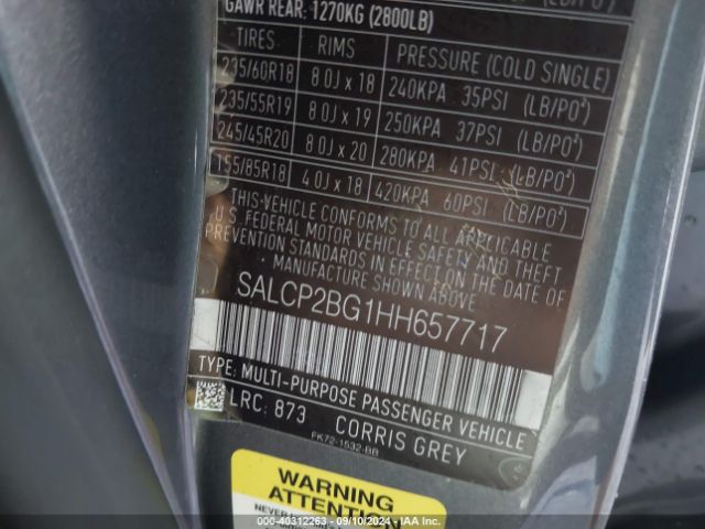 SALCP2BG1HH657717 Land Rover Discovery Sport Se