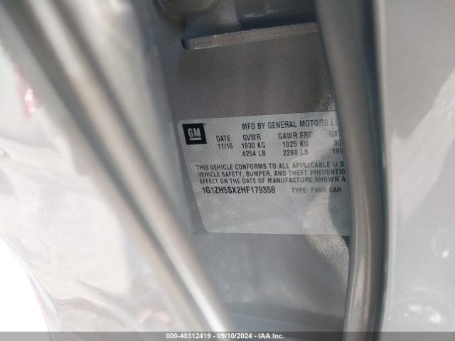1G1ZH5SX2HF179358 Chevrolet Malibu Premier