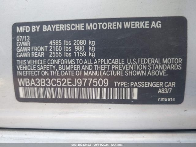 WBA3B3C52EJ977509 BMW 328i Xdrive