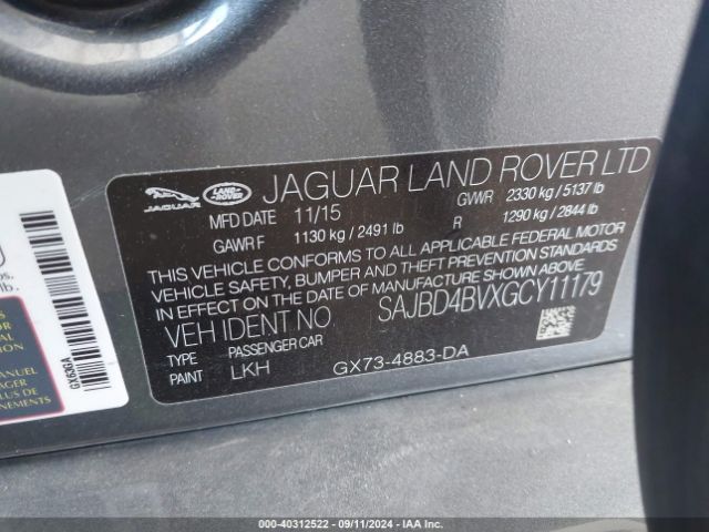 SAJBD4BVXGCY11179 Jaguar Xf 35t Premium