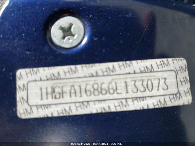Aukcja sprzedaży 2006 Honda Civic Ex, vin: 1HGFA16866L133073, numer aukcji: 40312527