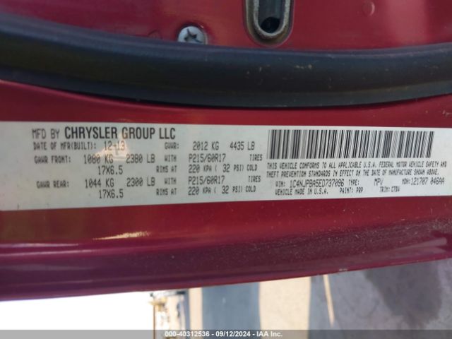 1C4NJPBA5ED737096 Jeep Patriot Altitude