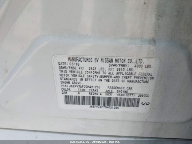 JN1FV7AP7GM421266 Infiniti Q50 3.0t Red Sport 400
