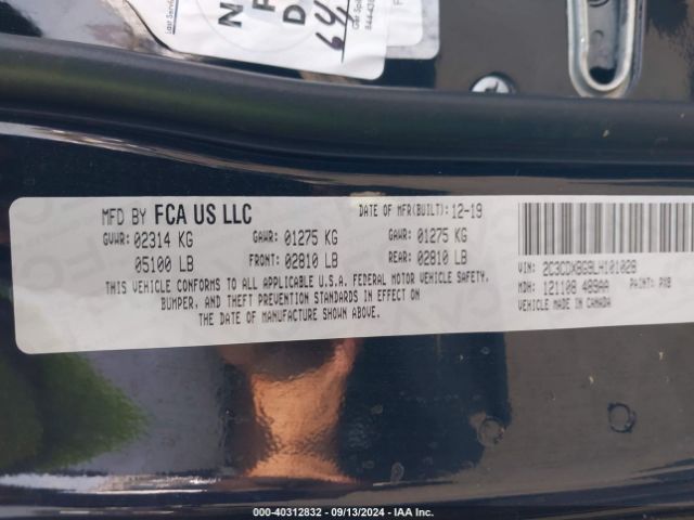 2C3CDXBG9LH101028 Dodge Charger Sxt Rwd