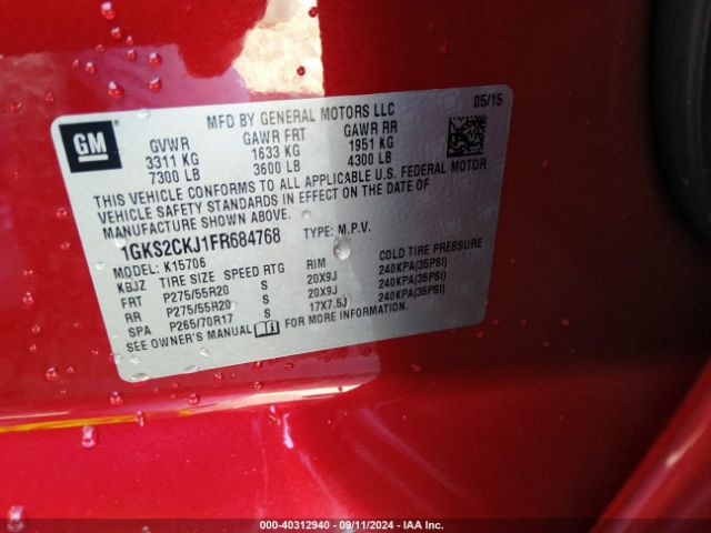 1GKS2CKJ1FR684768 GMC YUKON DENALI