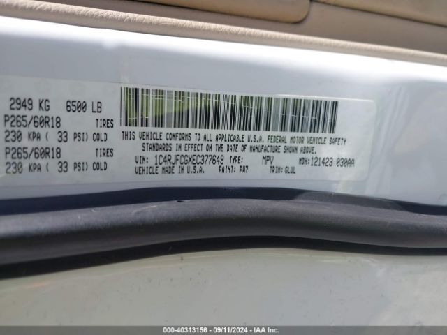 2014 JEEP GRAND CHEROKEE 1C4RJFCGXEC377649 Photo 8