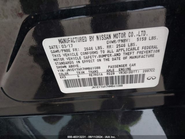 JN1EV7AR7HM841088 Infiniti Q50 3.0t Signature Edition