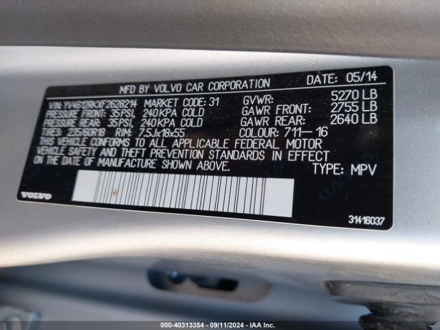 YV4612RKXF2628214 Volvo Xc60 T5/t5 Premier