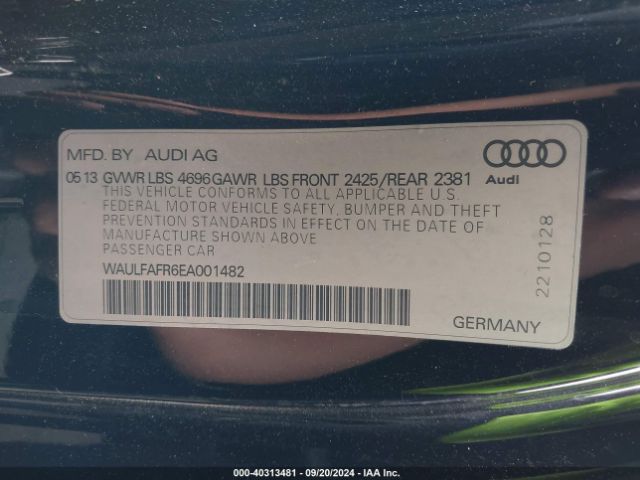 WAULFAFR6EA001482 Audi A5 2.0t Premium