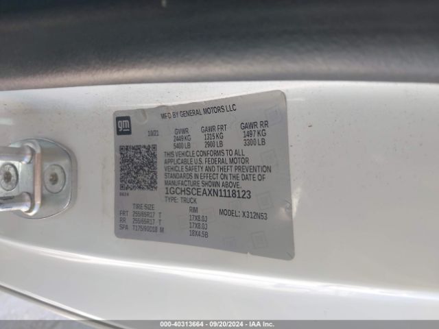 1GCHSCEAXN1118123 Chevrolet Colorado 2wd  Long Box Lt