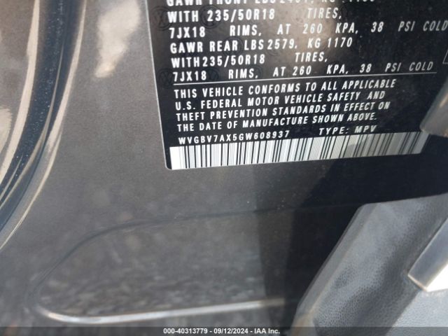 WVGBV7AX5GW608937 Volkswagen TIGUAN SE
