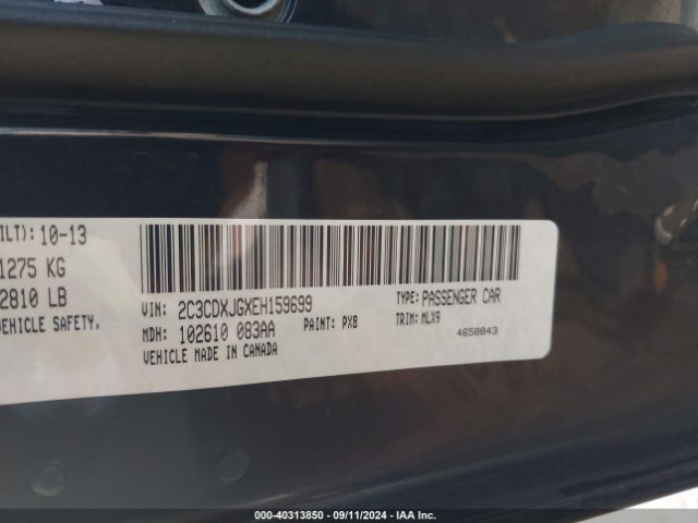 2C3CDXJGXEH159699 Dodge Charger Sxt Plus