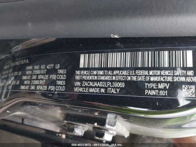 ZACNJAAB2LPL39069 Jeep Renegade Sport Fwd
