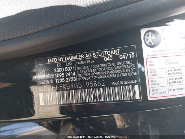 WDDHF5KB4GB195862 Mercedes-Benz E 350