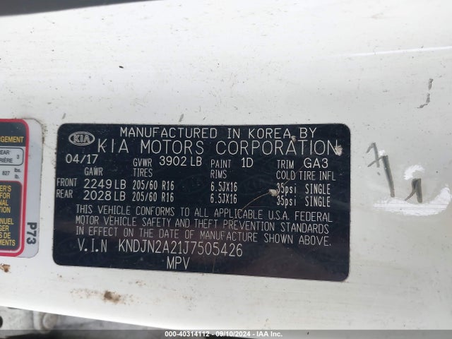 KIA Soul 2018 KNDJN2A21J7505426 Image 9