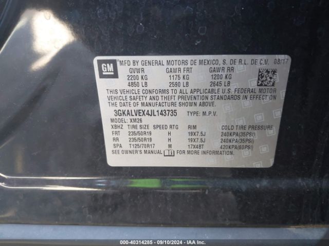 3GKALVEX4JL143735 GMC Terrain Slt