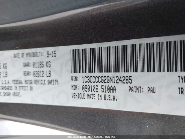 1C3CCCCG2GN124285 Chrysler 200 C