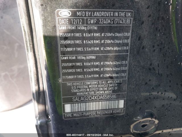 2013 LAND ROVER LR4 SALAG2D4XDA658586 Photo 8