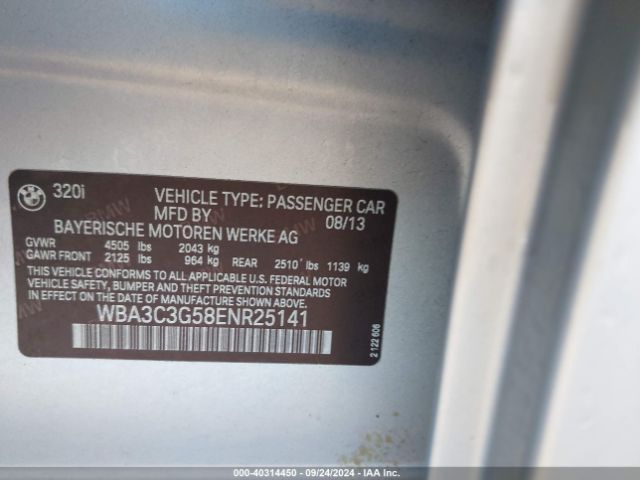 WBA3C3G58ENR25141 BMW 320i Xdrive