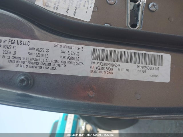 2C3CCAKG7GH106542 Chrysler 300c Awd