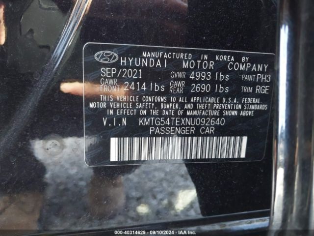 KMTG54TEXNU092640 Genesis G70 3.3t Awd