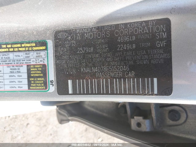 KIA Cadenza Premium 2014 KNALN4D78E5152046 Image 9
